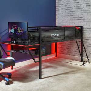 X Rocker Kids Gaming Mid Sleeper Bed and Desk (Black) now £152.95 delivered @ Argos