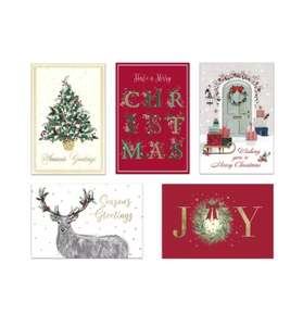 Traditional/Fun Christmas Cards Bumper 50pk Reduced to Clear