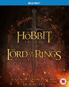 Middle-Earth: 6- Film Collection - Extended Edition : Lord Of the Rings / The Hobbit (30 disc set) - Blu-ray £29.99 with code @ HMV