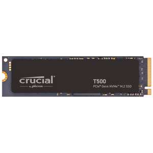 Crucial T500 1TB PCIe Gen4 NVMe M.2 Internal Gaming SSD (Solid State Drive), Up to 7300MB/s, Plus 1 Month Adobe CC All Apps