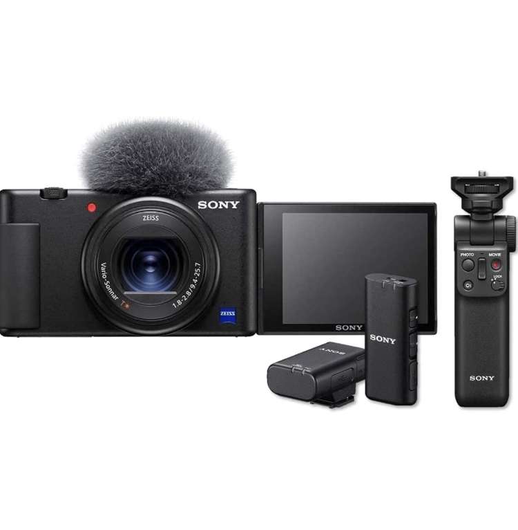 Sony ZV-1 Camera with Sony GP-VPT2BT Bluetooth Handle & ECM-W2BT Bluetooth Microphone - £608.47 / £594.35 (with voucher) @ Amazon Germany