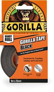 Gorilla Tape Mini Duct Tape To-Go Travel Size Black 25mm x 9m £2.80 @ Amazon