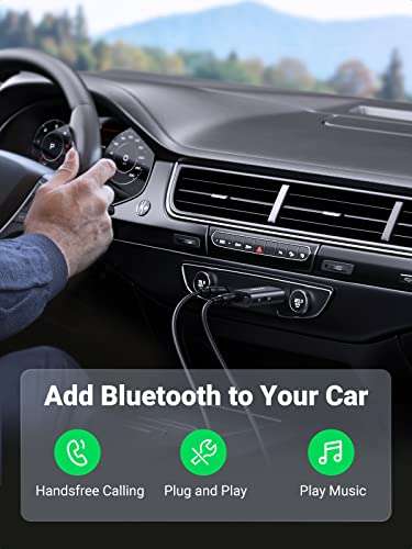 Car UGREEN Bluetooth 5.1 Transmitter and Receiver 2-in-1, Bluetooth Aux Adapter Car with Audio Jack - UGREENGroup / FBA