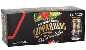 Kopparberg Premium Cider with Strawberry & Lime, 10 X 330ml - W/Voucher