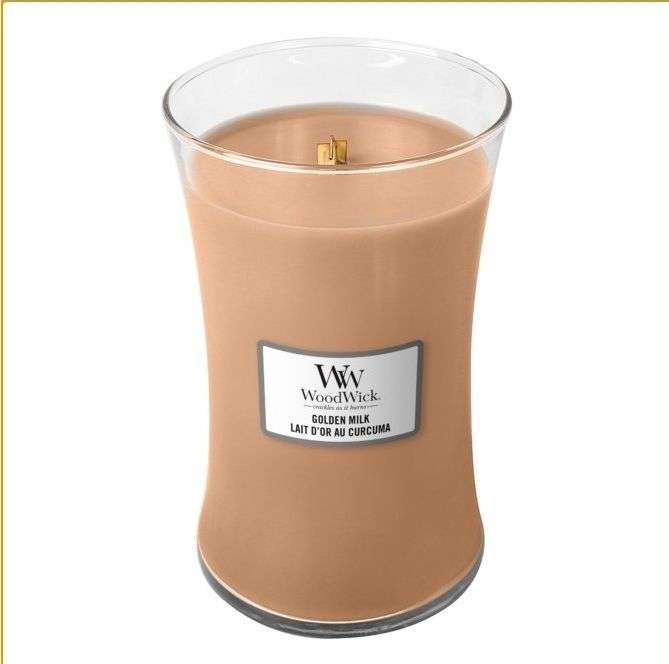 3 x Golden Milk large Woodwick candles + free lavender hand gel - £44.97 @ Yankee Candles