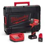 Milwaukee M12 1/2" fuel impact wrench kit including 6amp battery £178.91 @ SGS Engineering UK (UK Mainland)