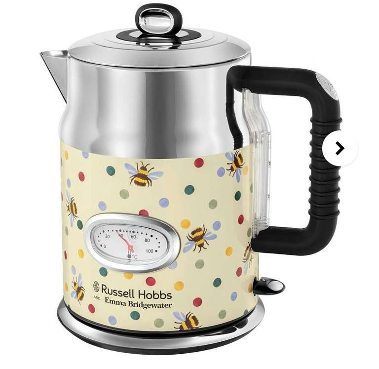 Emma Bridgewater Bumblebee & Polka Dot Stainless Steel Kettle (£45 with 10% off signup) Toaster avaliable £54