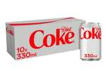Diet Coke Cans 10 pack (Short dates) in Blackheath