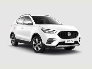 MG Zs Hatchback 1.5 VTi-TECH Excite 5dr - in Arctic White with Houndstooth fabric - Black
