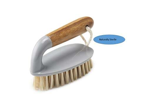 Addis Floor and Tile Scrub Brush Iron Style with Natural Bamboo Handle, Grey & Natural, Grey/Wood £2.99 @ Amazon