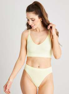 Yellow Seamless Stretch Crop Top Set - £3 + Free Click & Collect - @ Argos