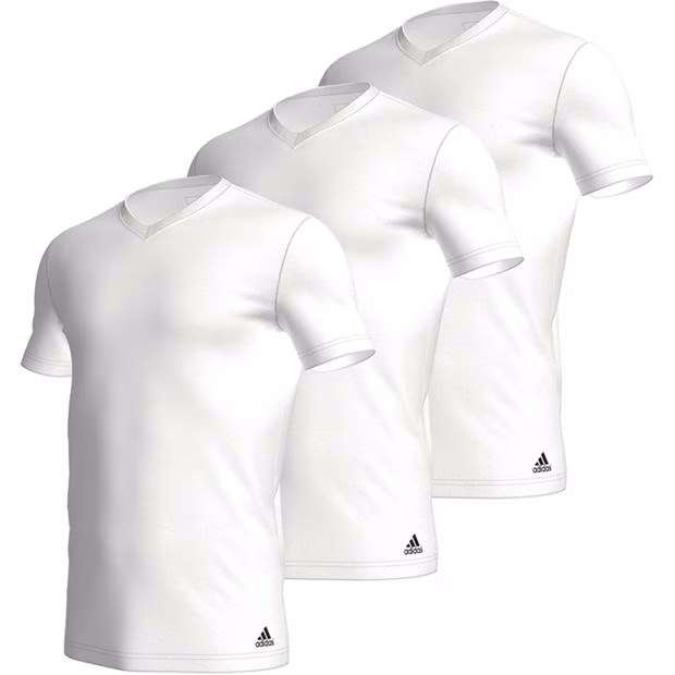 Adidas 3 Pack Active Core 100% Organic Cotton V Neck Men's T Shirt (Size: S-XXL) - W/Code