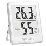 Indoor Hygrometer Humidity Meter with Temperature Humidity Gauge - Room Thermometer Temperature Monitor (white) Sold by DOQAUS-Direct / FBA