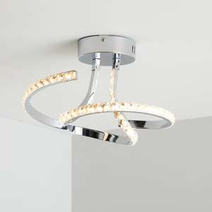 Orion Integrated LED Ceiling Fitting Chrome / Dark Grey / Gold, £20, free collection @ Dunelm