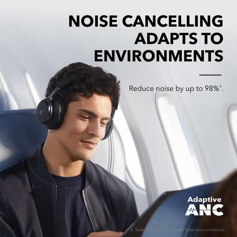Anker Soundcore Space One Noise Cancelling Headphones Black/Blue/White - sold by Anker Direct