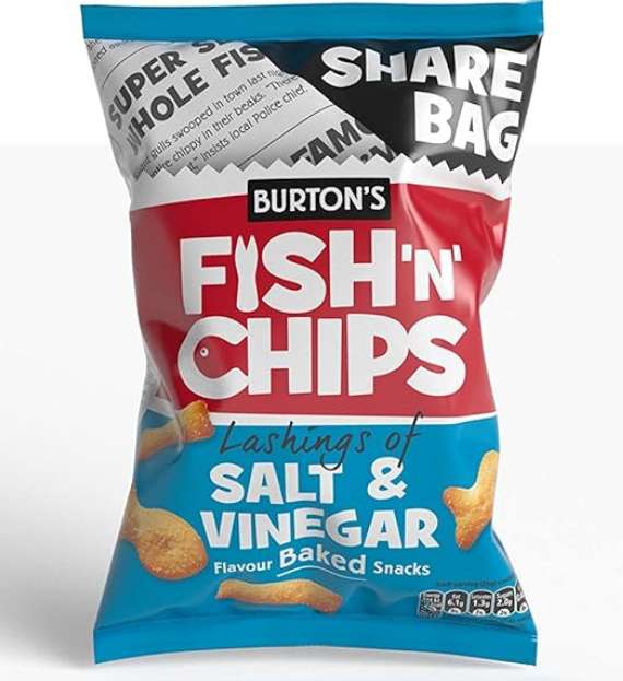 Fish 'n' Chips Salt & Vinegar Share Bags 125g, Derby (Normanton)