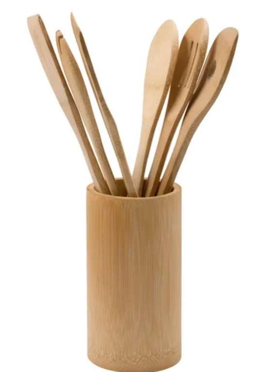 Dunelm Bamboo Utensil Set with Pot now £4.25 + Free Collection @ Dunelm
