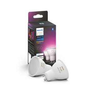PHILIPS HUE White & Colour Ambiance Smart LED Spotlight with Bluetooth - GU10, Twin Pack £69.99 @ Currys