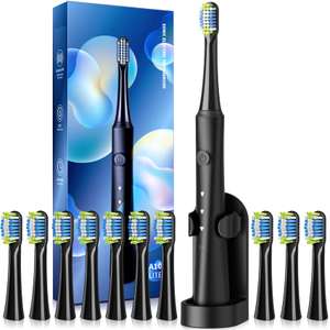 TEETHEORY Upgraded Version Sonic Electric Toothbrush with 10 Brush Heads - W/Voucher sold by Demita Dr store FBA