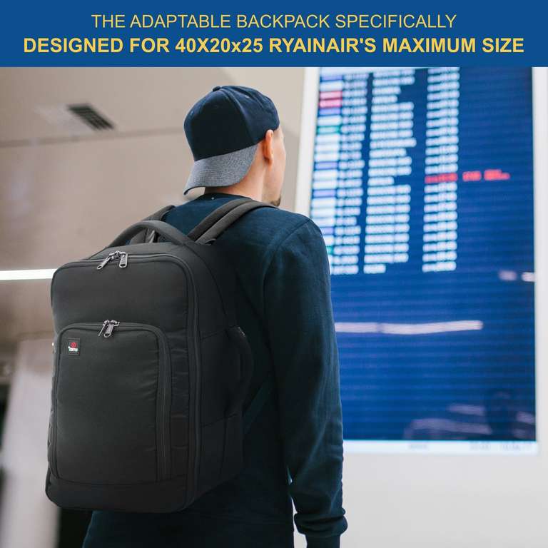5-Cities Ryanair Maximum (40x20x25cm) New and Improved 2023 Hand Cabin Luggage Travel £20.99 @ Travel Luggage Cabin