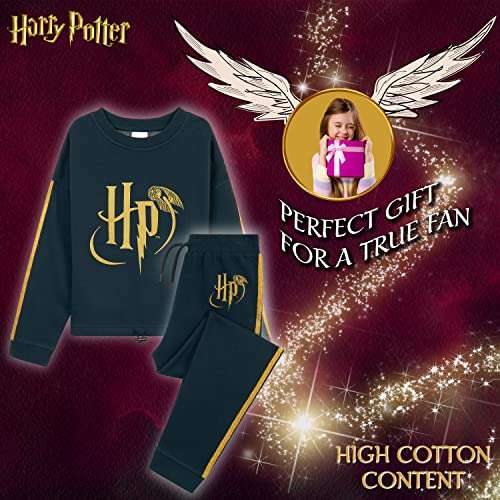 Harry Potter Girls Tracksuit, Sweatshirt and Joggers Set ages 9-10, 11-12 & 13-14 - £13.79 with 40% voucher / Sold by Get Trend. @ Amazon