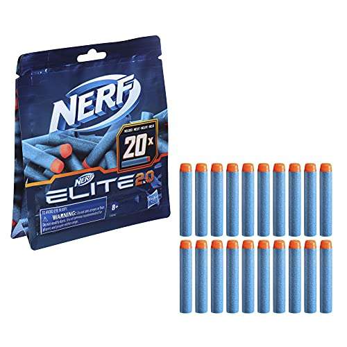 Nerf Elite 2.0 20-Dart Refill Pack - Includes 20 Official Nerf Elite 2.0 Darts, Compatible With All Nerf Elite Blasters £3 @ Amazon