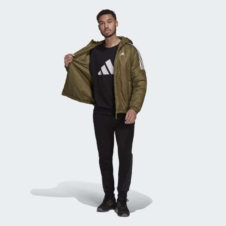 Adidas Essentials Insulated Hooded Jacket Olive [Sizes XS-XXL] £29 with code + Free delivery for members @ Adidas