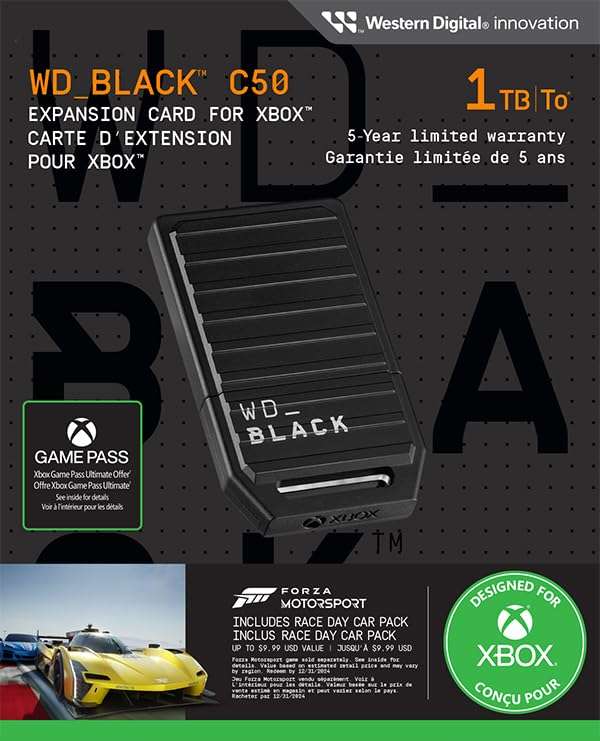 WD_BLACK 1TB C50 Expansion Card, Officially Licensed for Xbox