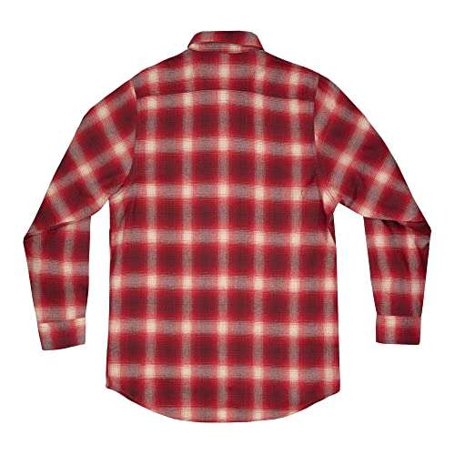 Mossy Oak Men's Men's Buffalo Plaid Flannel Shirt Red Gradient (Pack of 1) Size Large