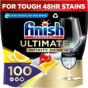 Finish Ultimate Infinity Shine Dishwasher Tablets, Lemon, 100 Dishwasher Tablets £14.39 S&S / £11.20 w/voucher