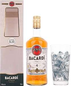 Bacardi Anejo Cuatro Rum, 70 cl Gift Pack £20 or £18 with s&s @ Amazon