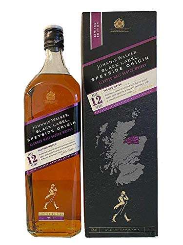 Johnnie Walker Black Label Blended Scotch Whisky Limited Edition Speyside Origin, 1 Litre- £22.50 @ Amazon Fresh (Limited Locations)