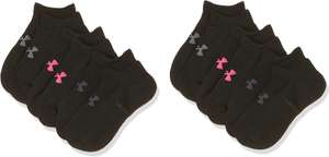 Under Armour Women's Essential No Show Socks - 6 pairs in Black - Size Medium £7.97 @ Amazon