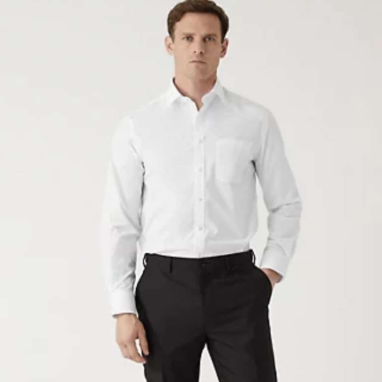 M&S Collection: 5 Pack Tailored Fit Long Sleeve Shirts - £35 Free Click & Collect at Marks & Spencer