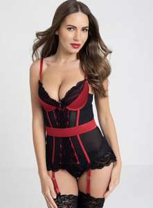 Lovehoney Empress Red Satin and Lace Basque Set - £20 + Free Delivery With Code - @ Lovehoney