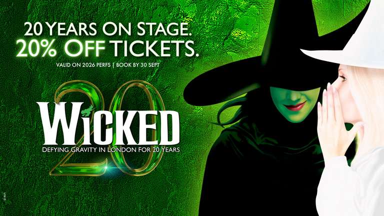 Wicked Theatre Tickets 20 00 At ATG Tickets For Apollo Victoria London wicked-theatre-tickets-20-00-at-atg-tickets-for-apollo-victoria-london