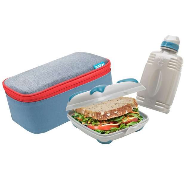 Smash Grey Blue Lunch Box Bag And Bottle Solution - 350ml - £4.29 + Free Collection @ Argos