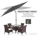 Outsunny 3 x 2m Garden Parasol Umbrella, w/voucher @ MHSTAR