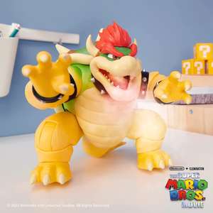 THE SUPER MARIO BROS 18cm Bowser Action Figure. Features Fire Breathing Effects! for Kids and Collectors