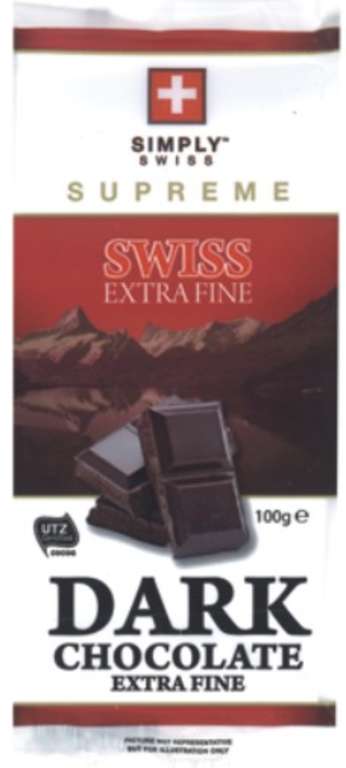 Simply Swiss dark chocolate 100g