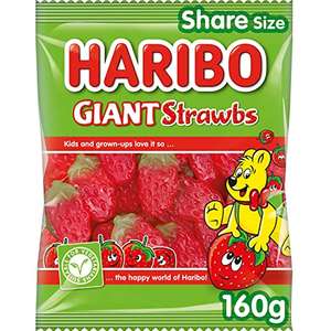 Haribo Giant Strawbs 160g - 96p / 86p S&S