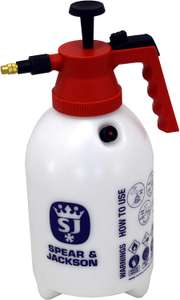 Spear & Jackson Pump Action Pressure Sprayer, White/Red - 2L / 8L £17.49