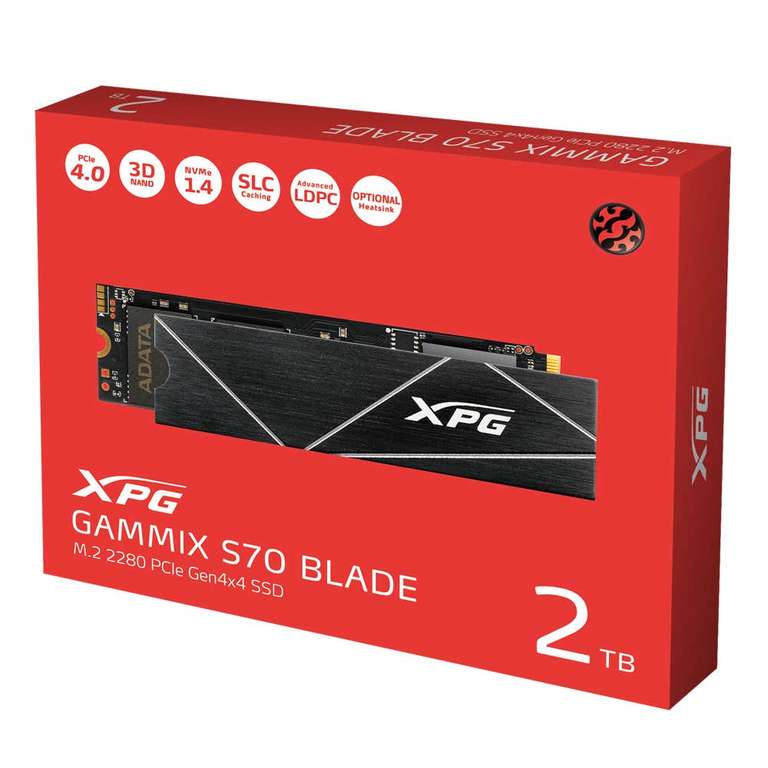 Adata XPG GAMMIX S70 BLADE 2TB SSD Gen 4 NVME PCIe M.2 Solid State Drive