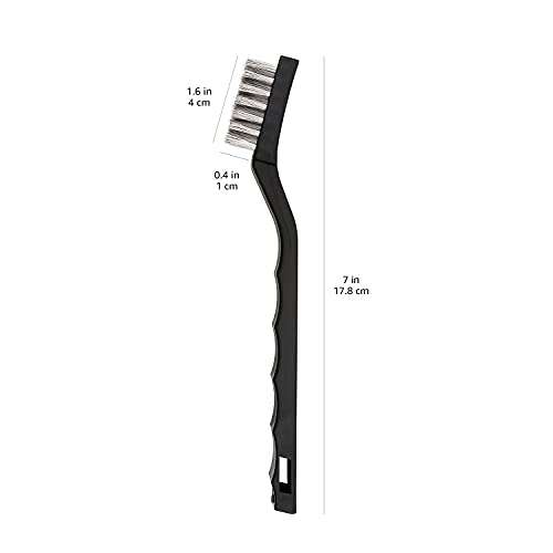 Amazon Basics – Stainless-Steel and Brass Brush, Mini Wire Brush, 12-Pack