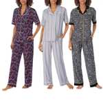 DKNY Notch Collar 3 Piece PJ Set - 3 Colours to Choose From (Membership Required)