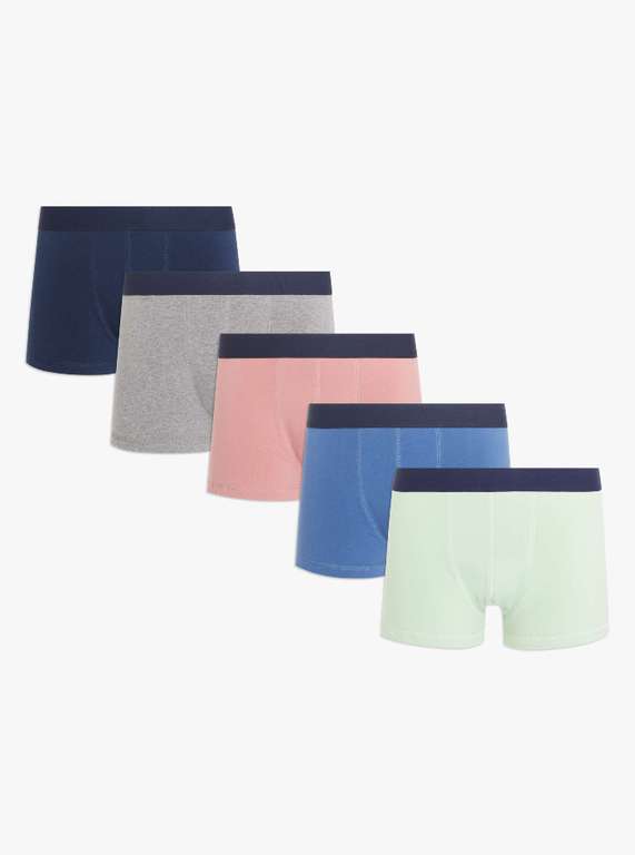 John Lewis ANYDAY Cotton Stretch Trunks, Pack of 5, Multi £14.50 Click & Collect @ John Lewis & Partners