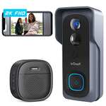 ieGeek 2K HD Video Doorbell Camera Wireless w/ Battery Chime, WiFi £58.99 With Voucher, Dispatched By Amazon, Sold By ieGeek Security Store