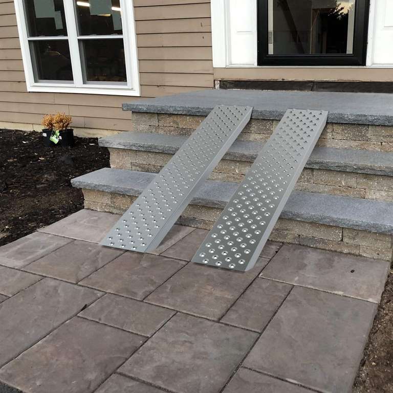 VOUNOT Loading Ramps, 2 Steel Ramps Heavy Duty for Van, Lawnmower, ATV ...