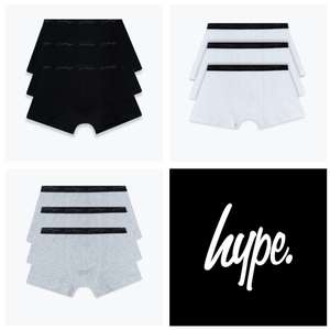3 Pack - Men’s Hype Cotton Trunk Boxers (XS - XXL) - £9.99 + Free Delivery With Code @ Just Hype