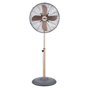 Tower Cavaletto 16 Inch Metal Pedestal Fan Rose Gold and Grey (3 Year Warranty) £33.98 Delivered (With Code) @ Tower